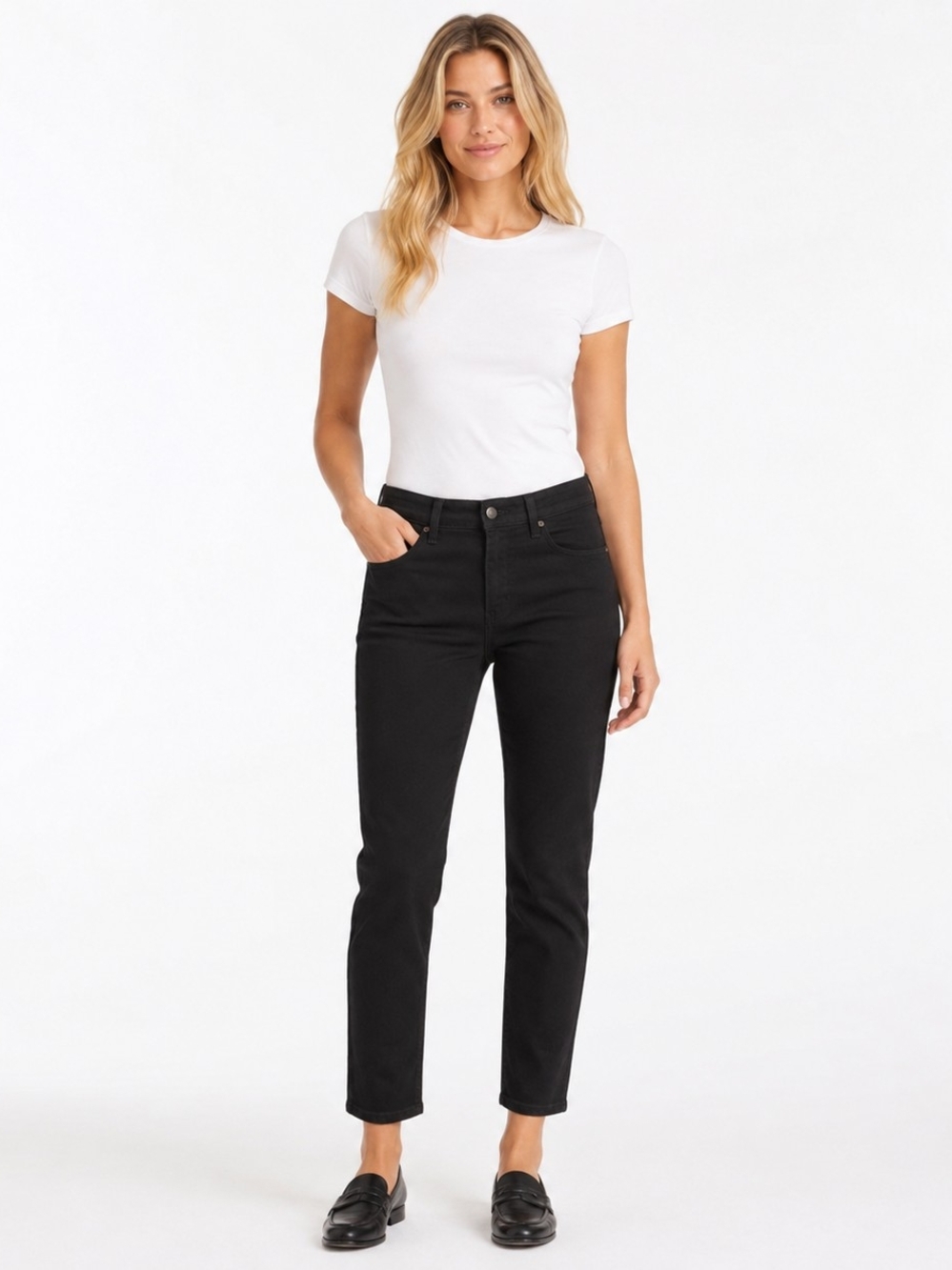 NYDJ Black Alina Legging Lift Tuck Jeans 6P